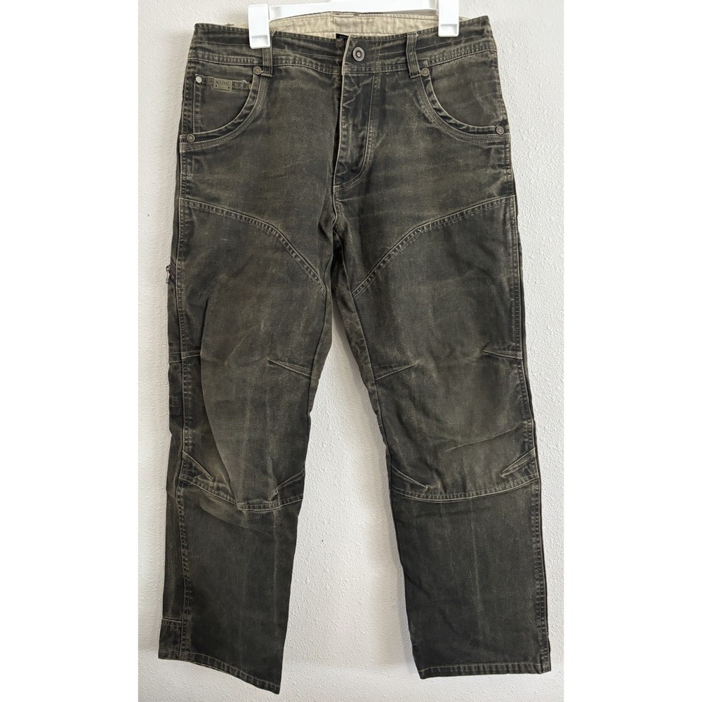 Kuhl The Law Men's 33x30 Vintage Patina Canvas Work Pants Green Style 5117